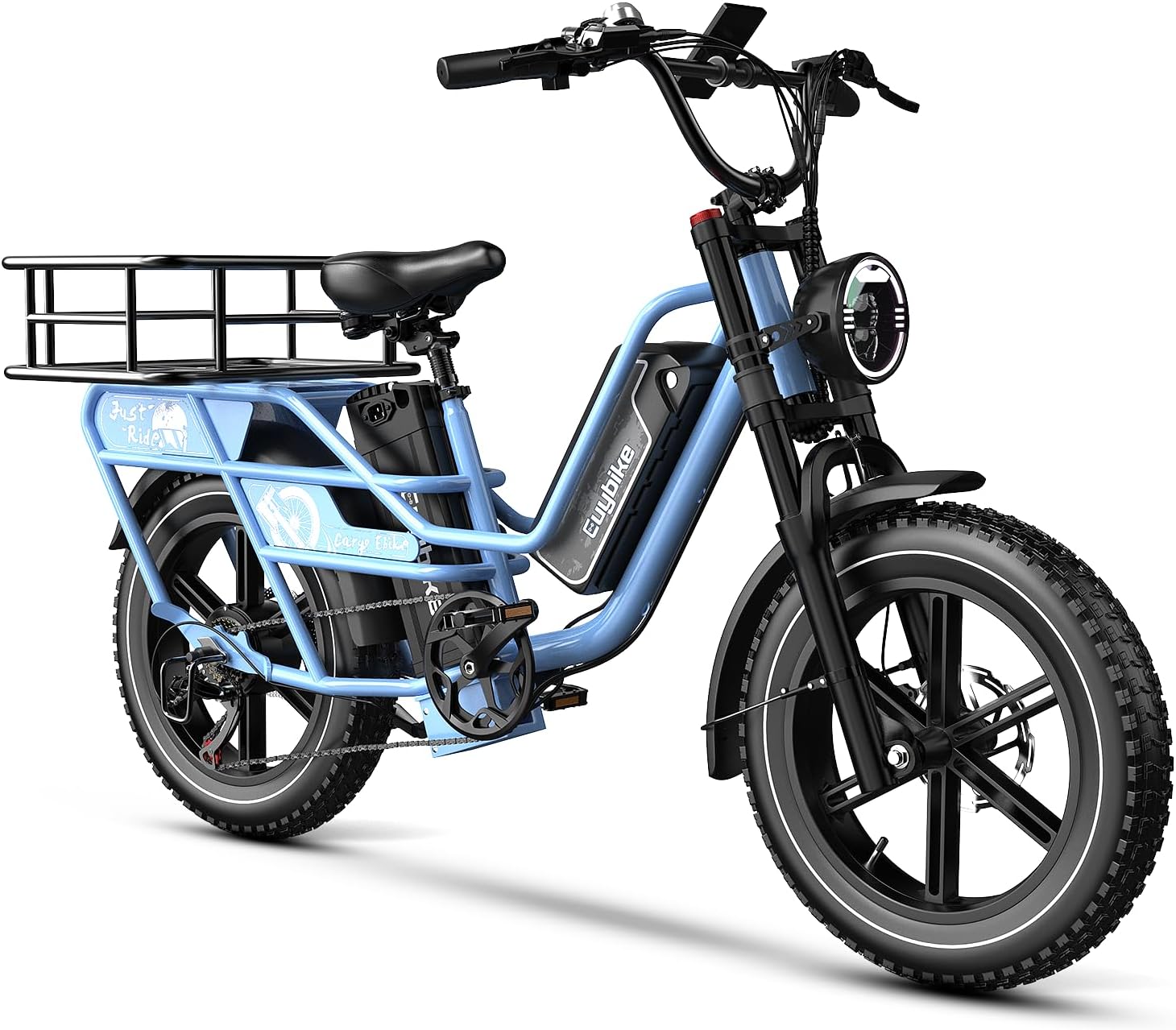 20" Fat Tire Long Range Cargo E-Bike - 1450W Peak Hydraulic Brake Electric Bike