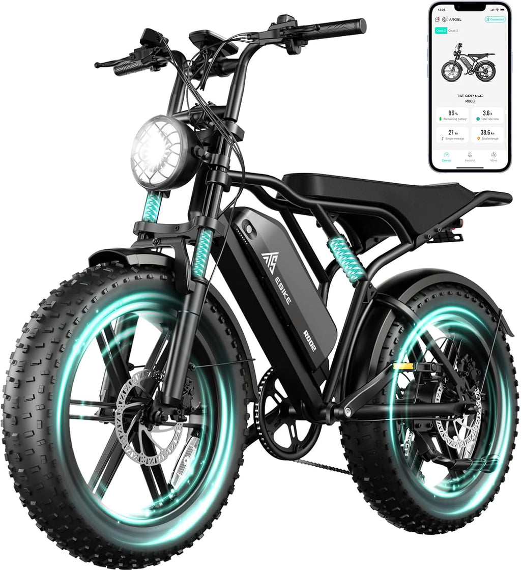 1500W Peak All-Terrain Fat Tire Electric Bike – UL 2849 Certified 48V 15Ah Power System