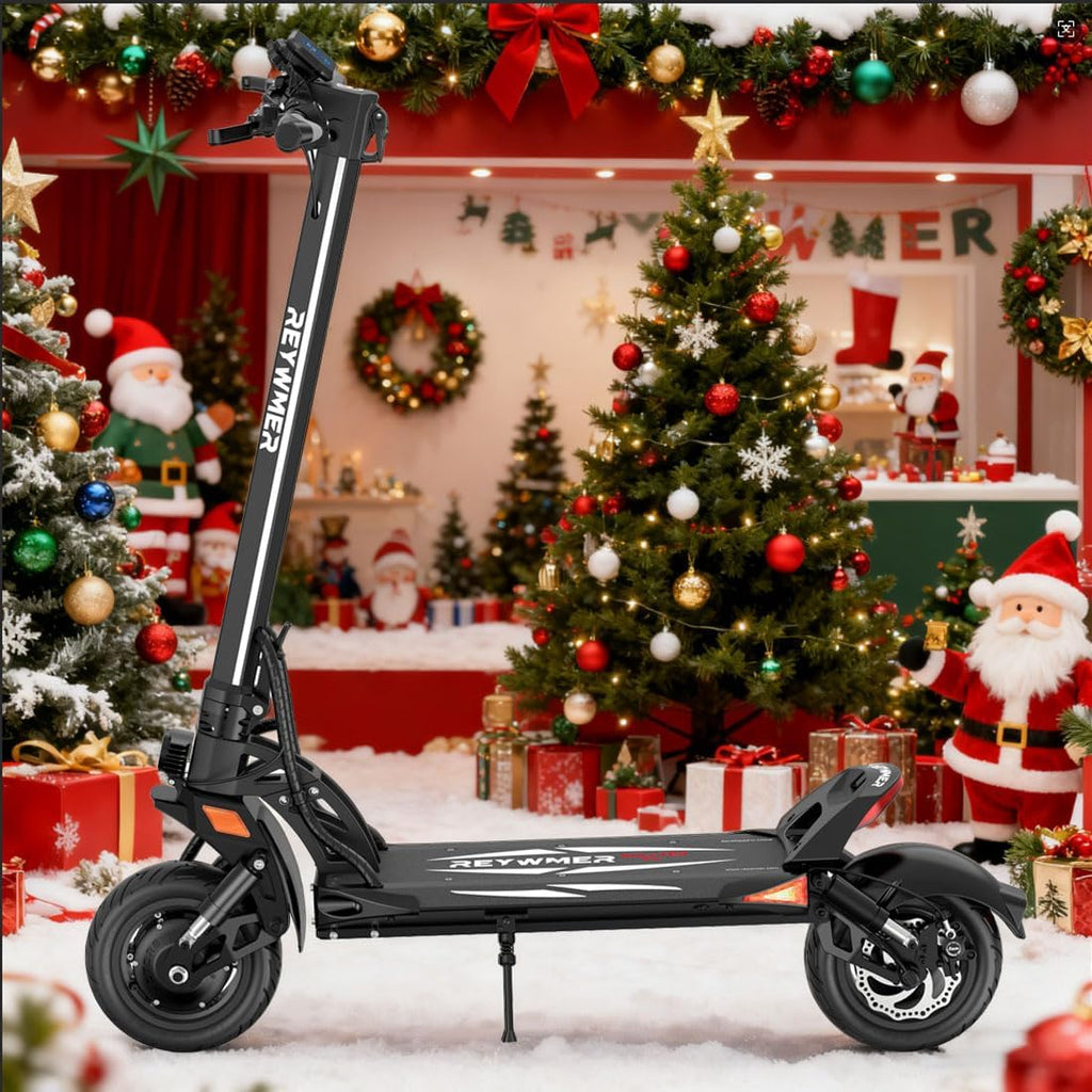 10" Off-Road Dual Motor Electric Scooter – 4000W Peak High-Performance Quick-Fold Scooter with 360° Safety Lighting