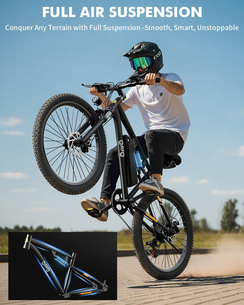 27.5" Mountain Electric Bike | 1200W Peak 21-Speed Adult & Teen E-Bike