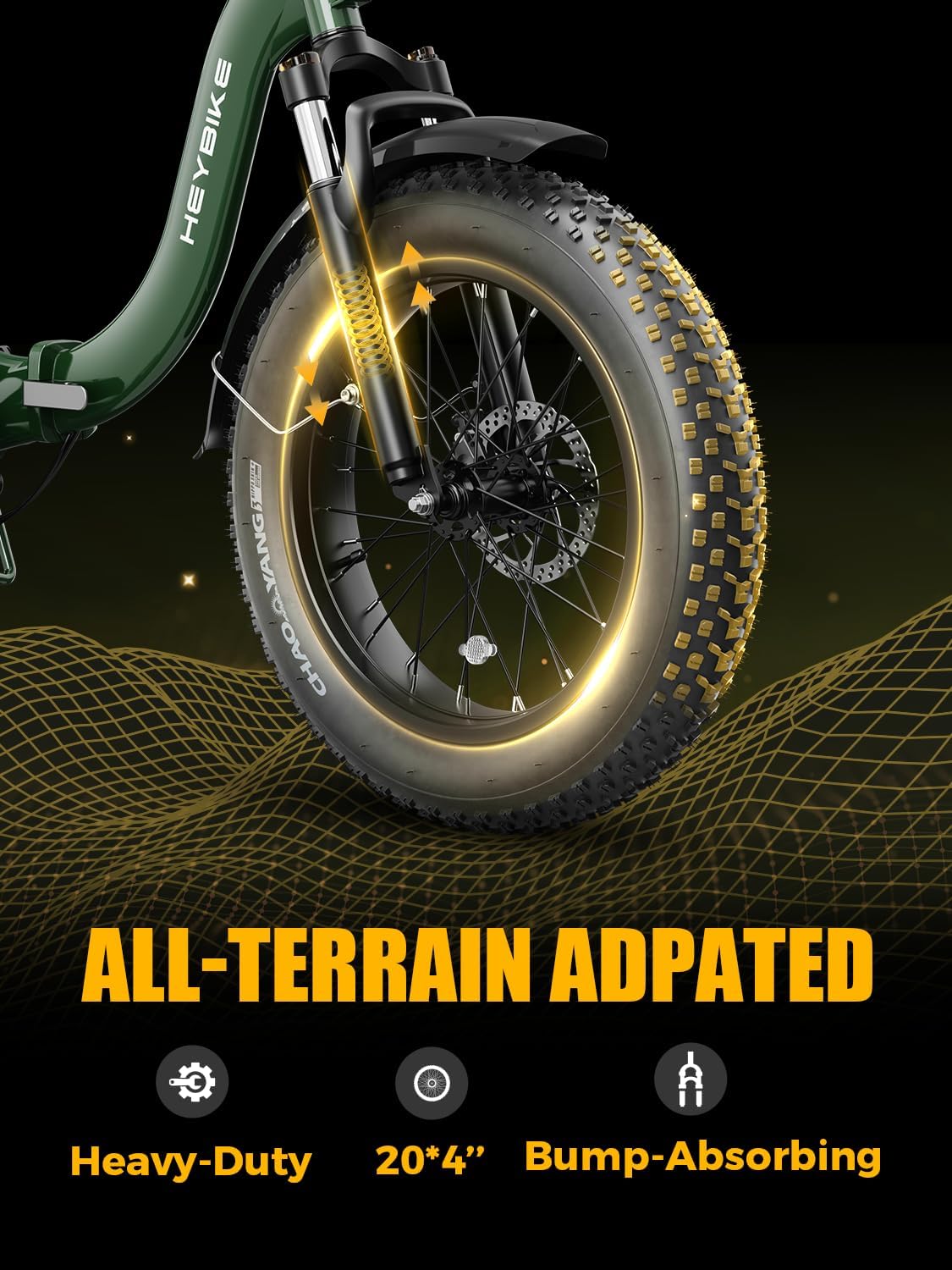 Folding Step-Thru All-Terrain Electric Bike | Peak 1400W 20" Fat Tire Adult E-Bike