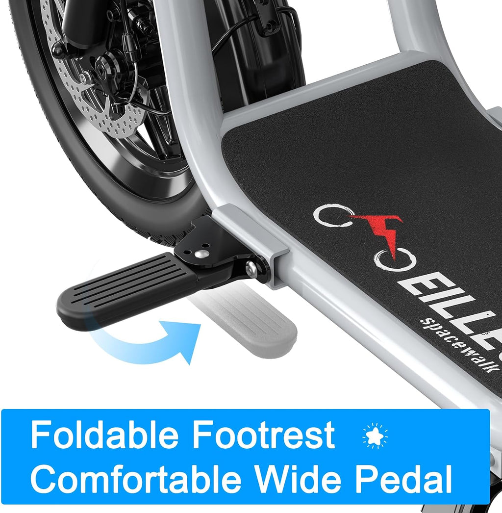 Seated Electric Scooter for Adults | 500W Peak Power Motor, 14" Tires (17.4 MPH & 20-Mile Range)