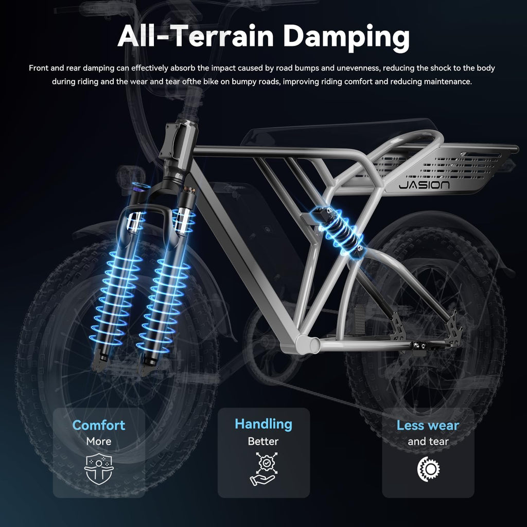 20" All-Terrain Fat Tire Electric Dirt Bike for Adults – 2000W Peak Motor, 48V 13Ah Removable Battery, Hydraulic Brakes E-Bike