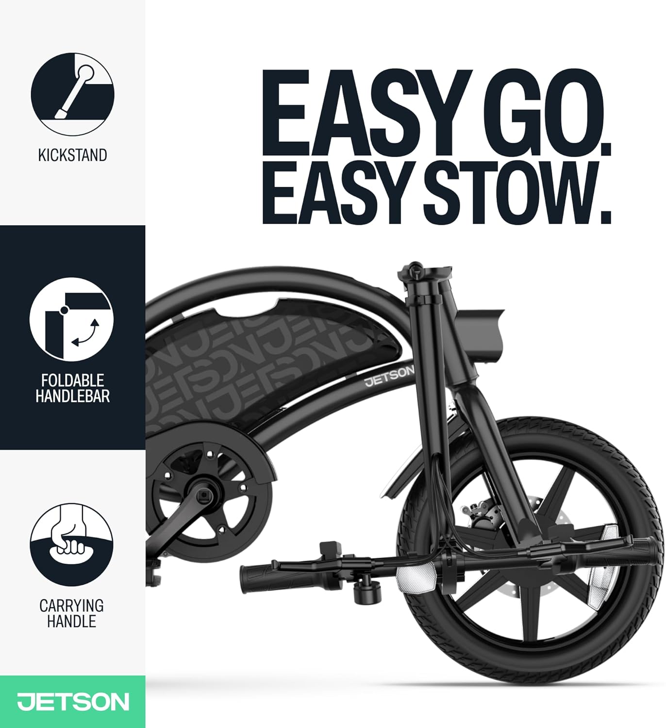 Compact Folding Electric Ride-On Bike – Twist Throttle, Cruise Control & Built-in Carry Handle