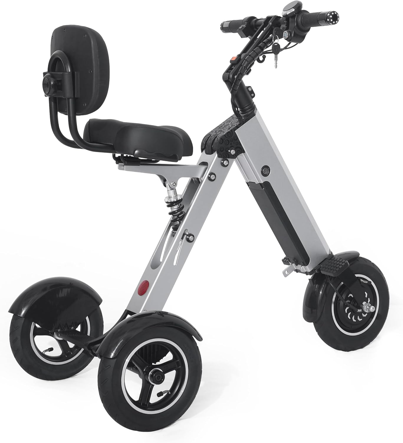 3-Wheel Foldable Electric Tricycle with Backrest Seat