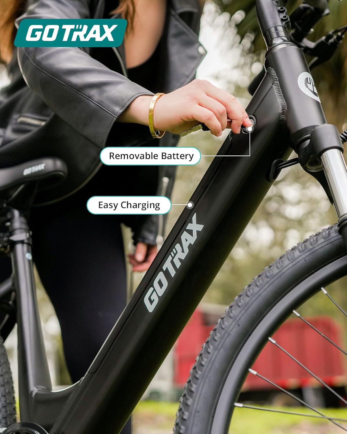 Electric Bike, Max Range 30Miles(Pedal-assist1) & 20Mph Power by Peak 500W, 5 Pedal-Assist Levels