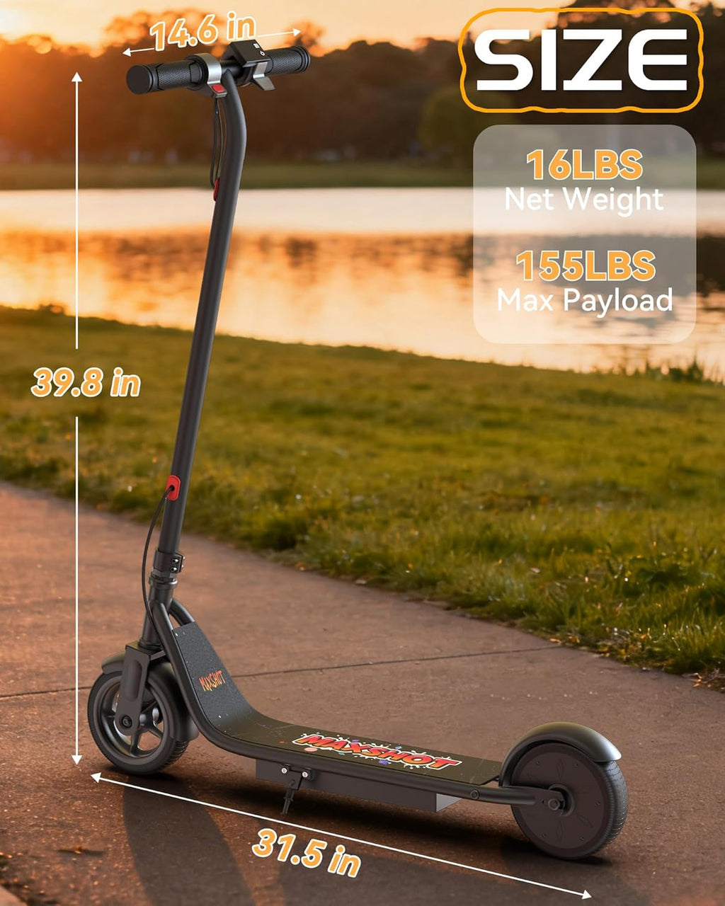 Electric Scooter Adults & Big Kids, Top Speed 9/16/19MPH, 10/12/16/19Miles Range, 6.5"/8.5" Tires Folding Escooter, APP Control