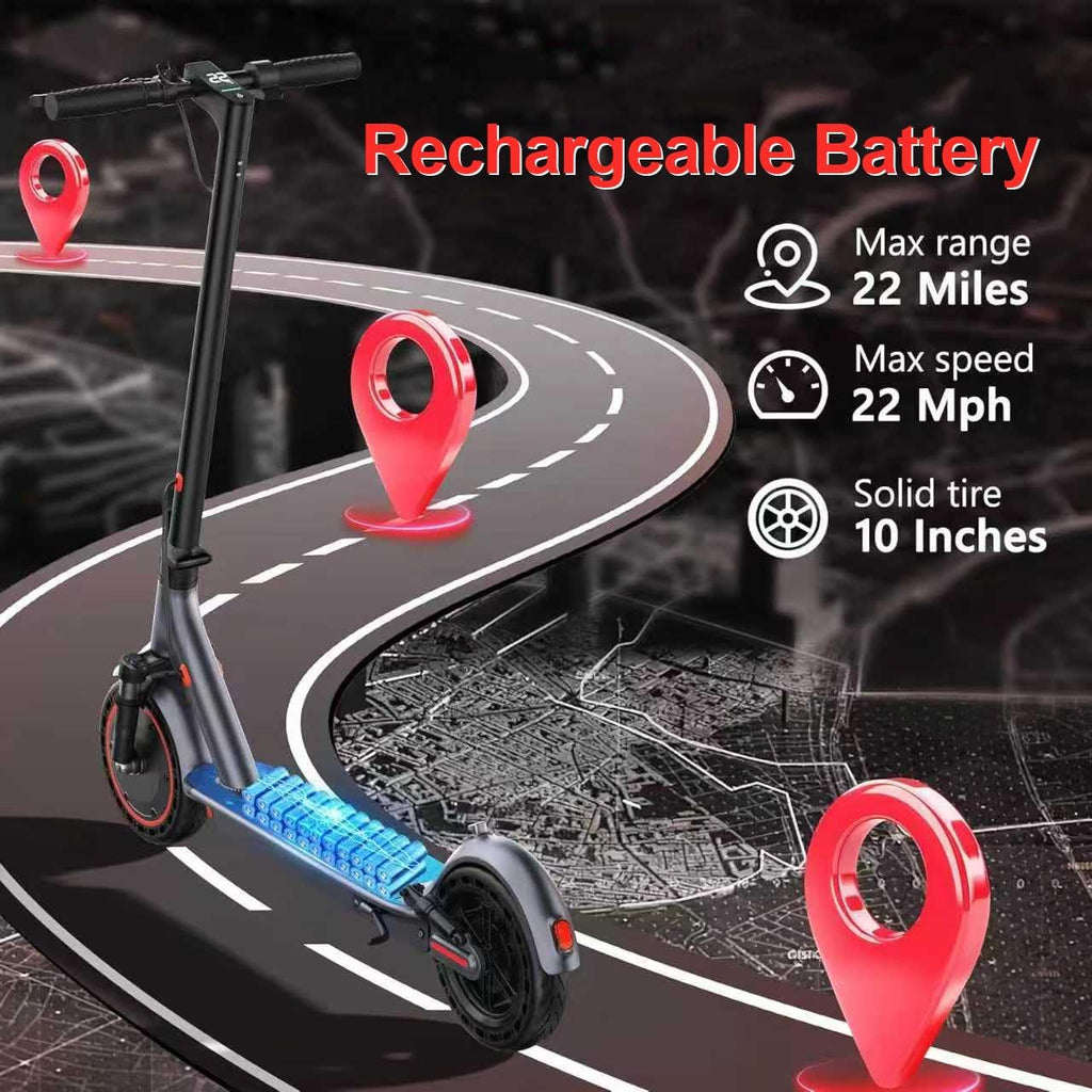 Electric Scooter, 8.5" /10" /14" Tire, 16/19/22 Mph Top Speed, 12/16/21/27/28/49/50 Miles Long Range, Folding Escooter