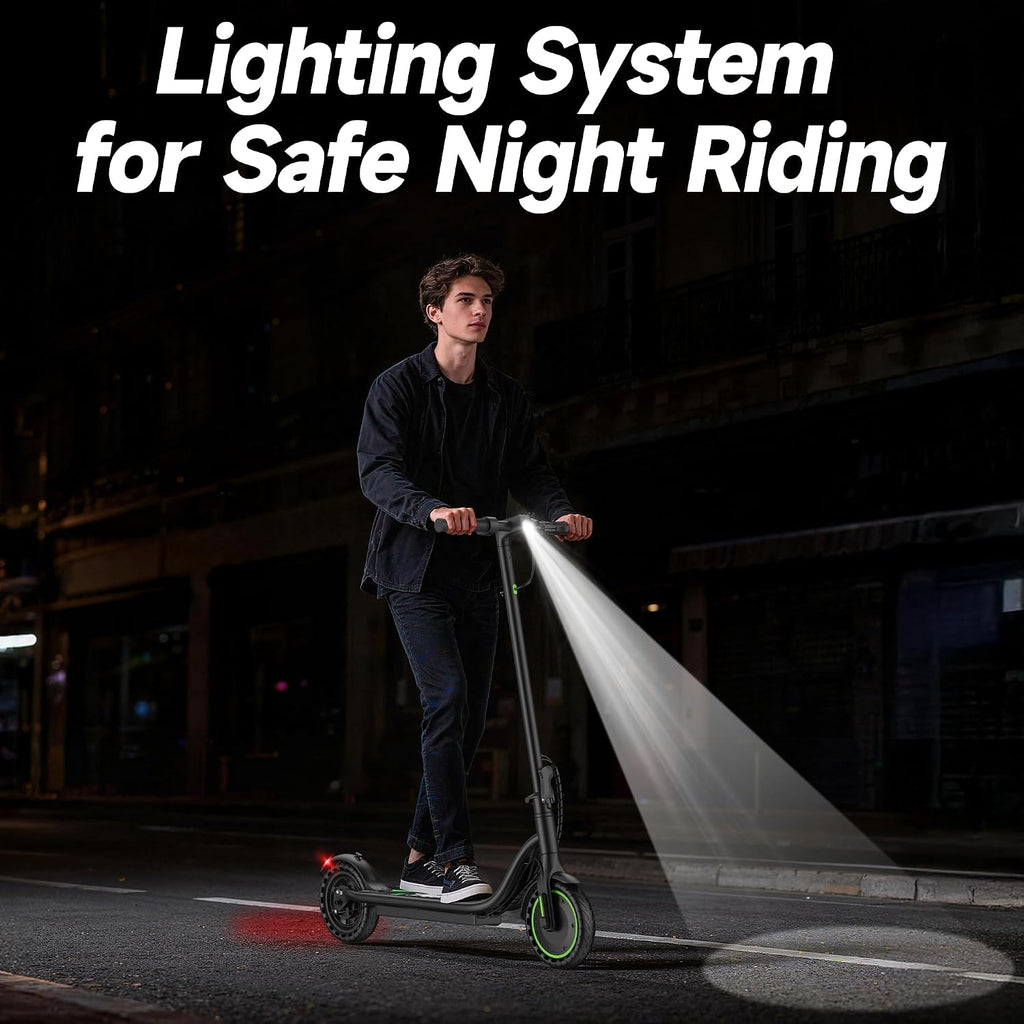 Electric Scooter, 350W/500WMotor, 8.5"/10" Solid Tires, 19/22Mph, 32/28/23/21/18/16Miles Max Range, Dual Braking