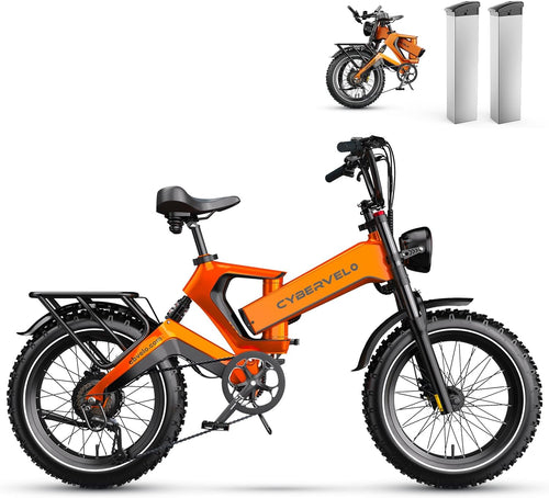 1000W Folding Electric Mountain Bike | 20" Fat Tire, 35MPH, 100-Mile Range