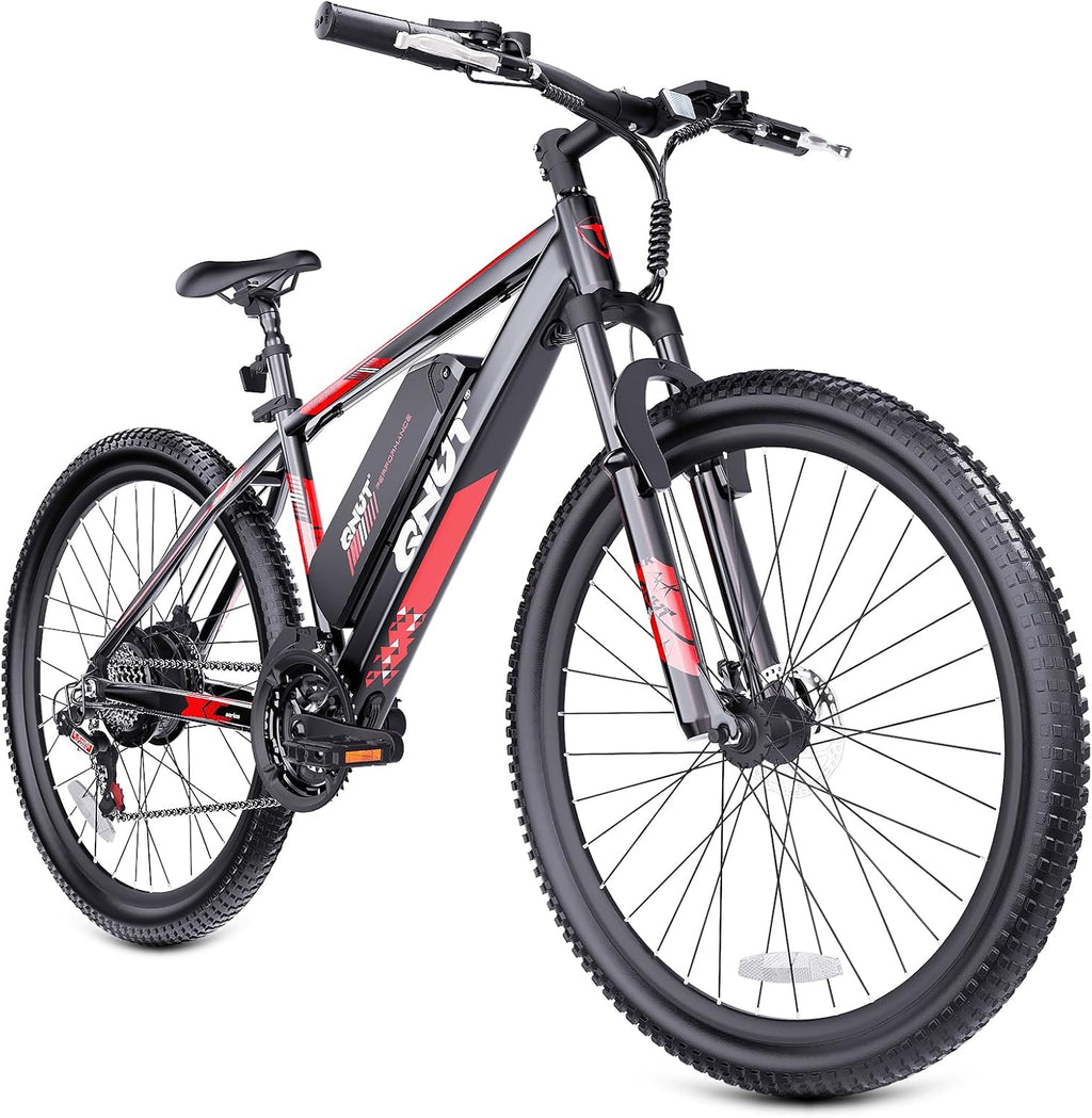 26" Electric Mountain Bike for Adults | 750W Peak Motor, 21-Speed, Removable 375Wh Battery All-Terrain Commuter E-Bike