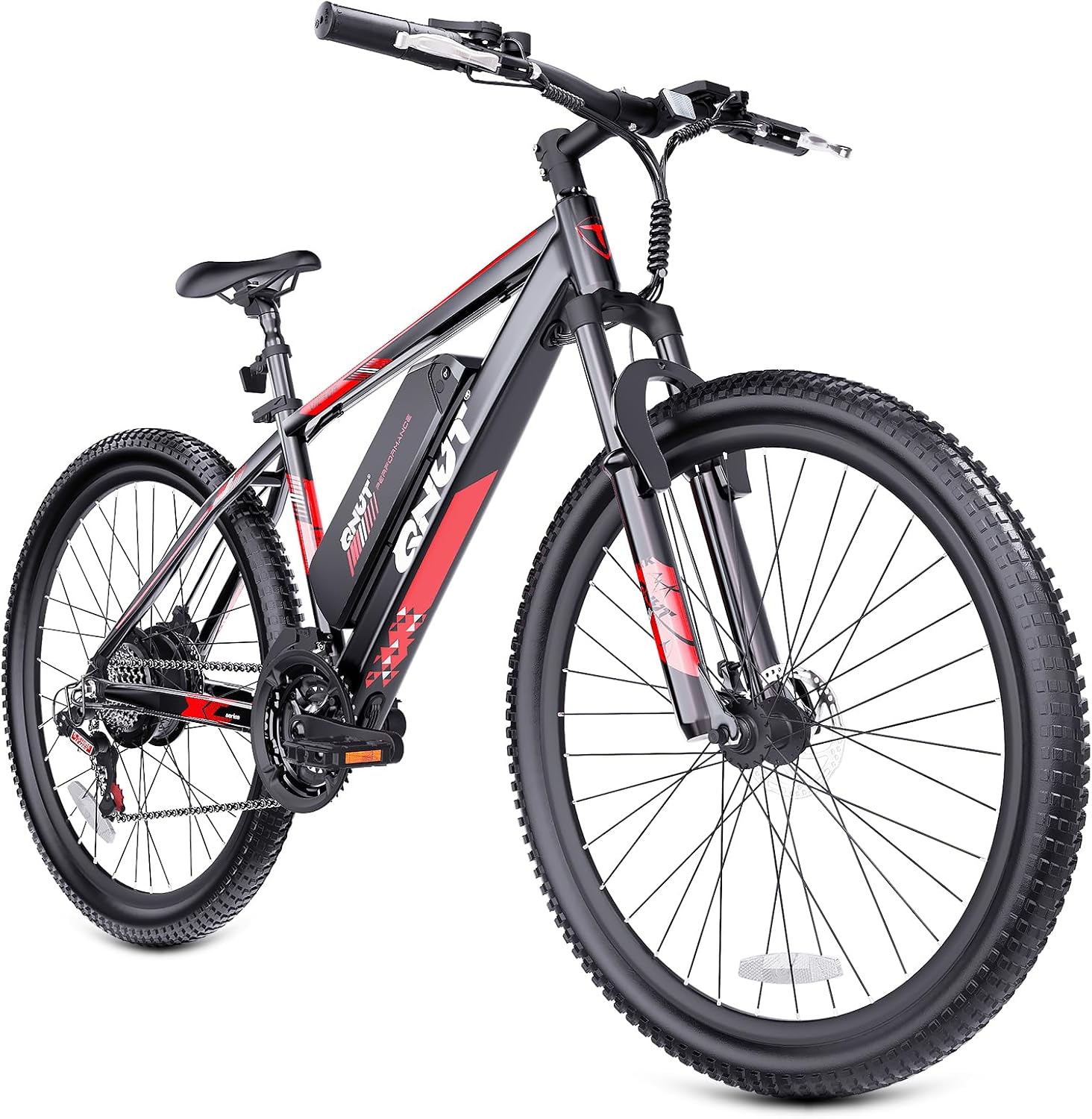 26" Electric Mountain Bike for Adults | 750W Peak Motor, 21-Speed, Removable 375Wh Battery All-Terrain Commuter E-Bike