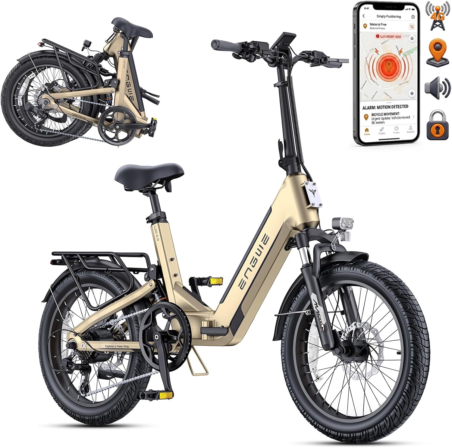 Full Suspension Step-Through Fat Tire E-Bike | Built-In GPS Anti-Theft & 8A Flash Charge