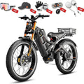 6000W Peak Dual-Motor Full-Suspension 26" Fat Tire Electric Bike for Adults – 52 MPH Ultra Long-Range E-Bike