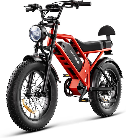 20" All-Terrain Fat Tire Mountain E-Bike – 1500W Peak Moto-Style Electric Bicycle