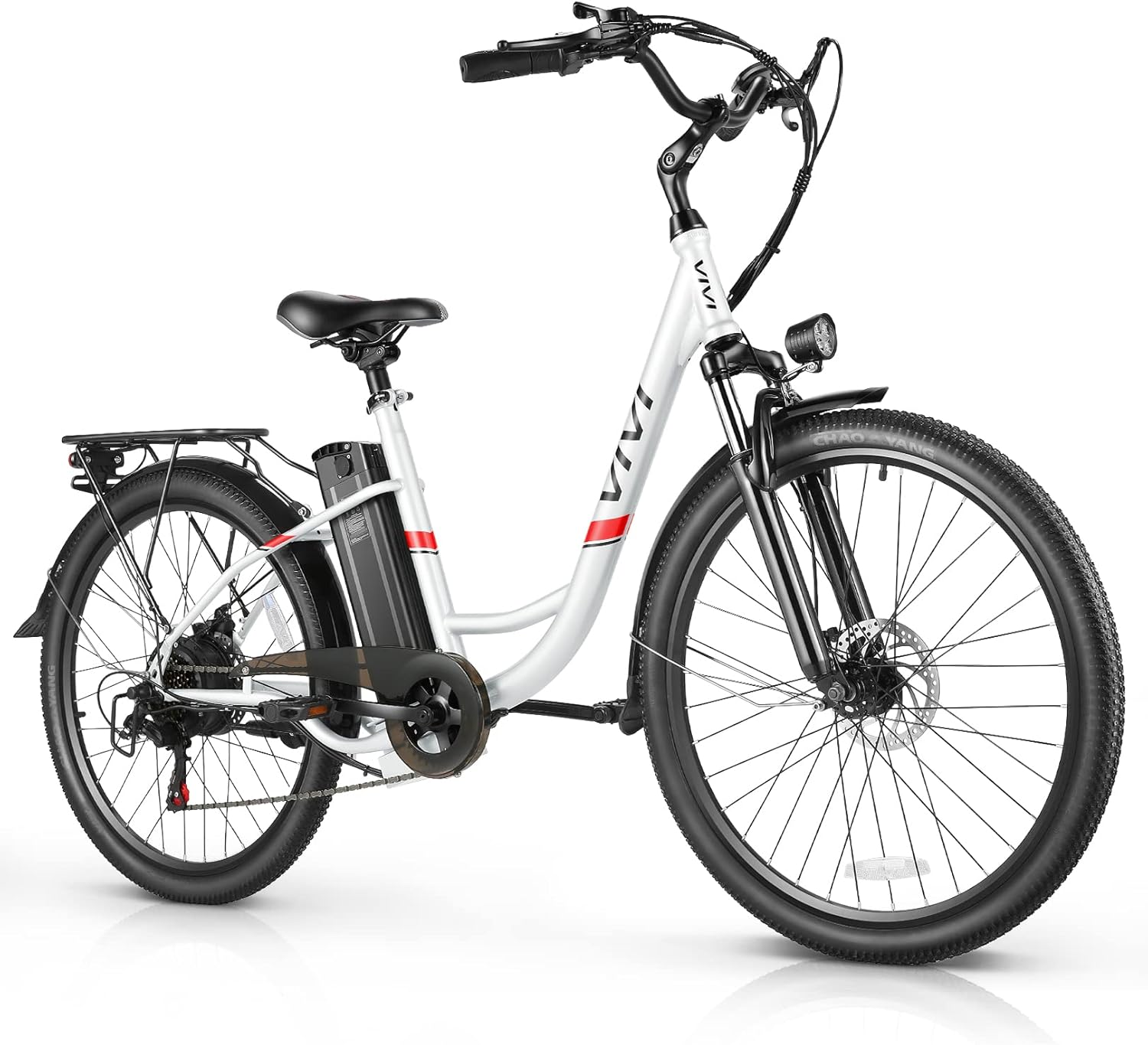 26" Step-Through Electric Cruiser Bike – 500W Commuter E-Bike