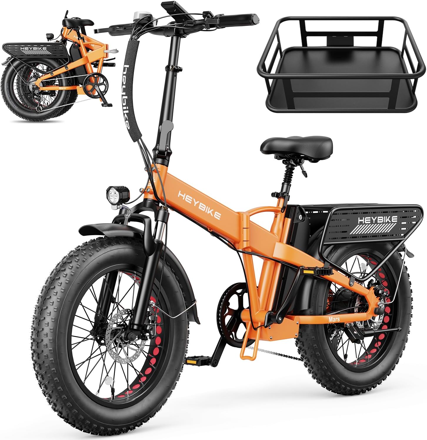 Foldable All-Terrain Fat Tire Electric Bike – 1800W Peak High-Torque Motor, 100N·m Torque, 20" x 4" Fat Tires, Dual Suspension, UL 2849 Certified