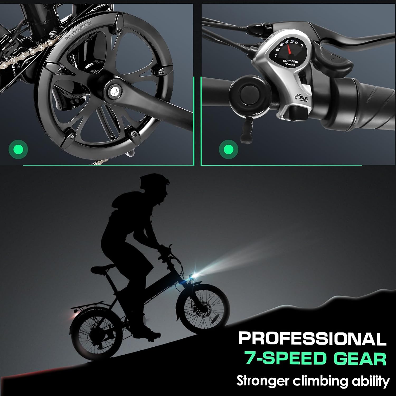 20" Folding Fat Tire Electric Bike for Adults – 750W Peak, 20 MPH, 48V Removable Power System, 7-Speed Commuter E-Bike (UL 2849 Certified)