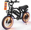 Electric Bike, 16'' Fat Tire E-Bike for Teens/Adults, 500W Small E-Bike with 36V/12.8Ah