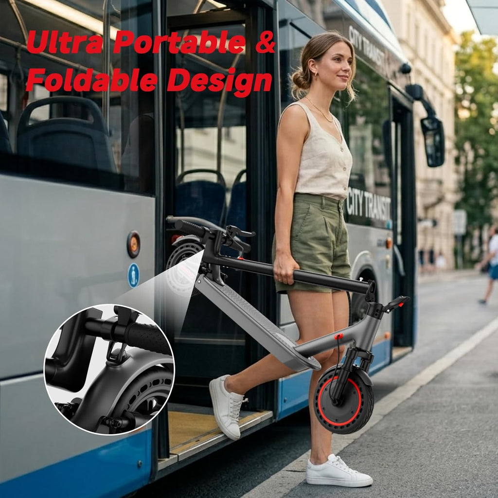Electric Scooter for Adults with Dual Shock Absorbers,19/22MPH, 700/1000W Peak Motor