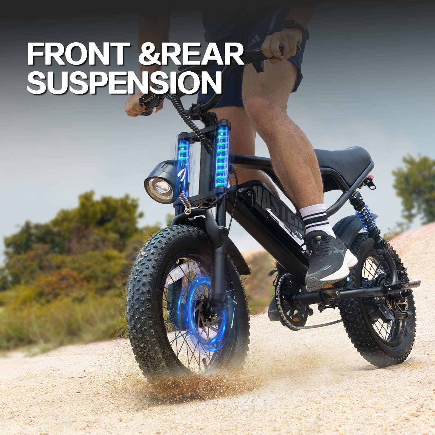 Electric Bike, 16'' Fat Tire E-Bike for Teens/Adults, 500W Small E-Bike with 36V/12.8Ah