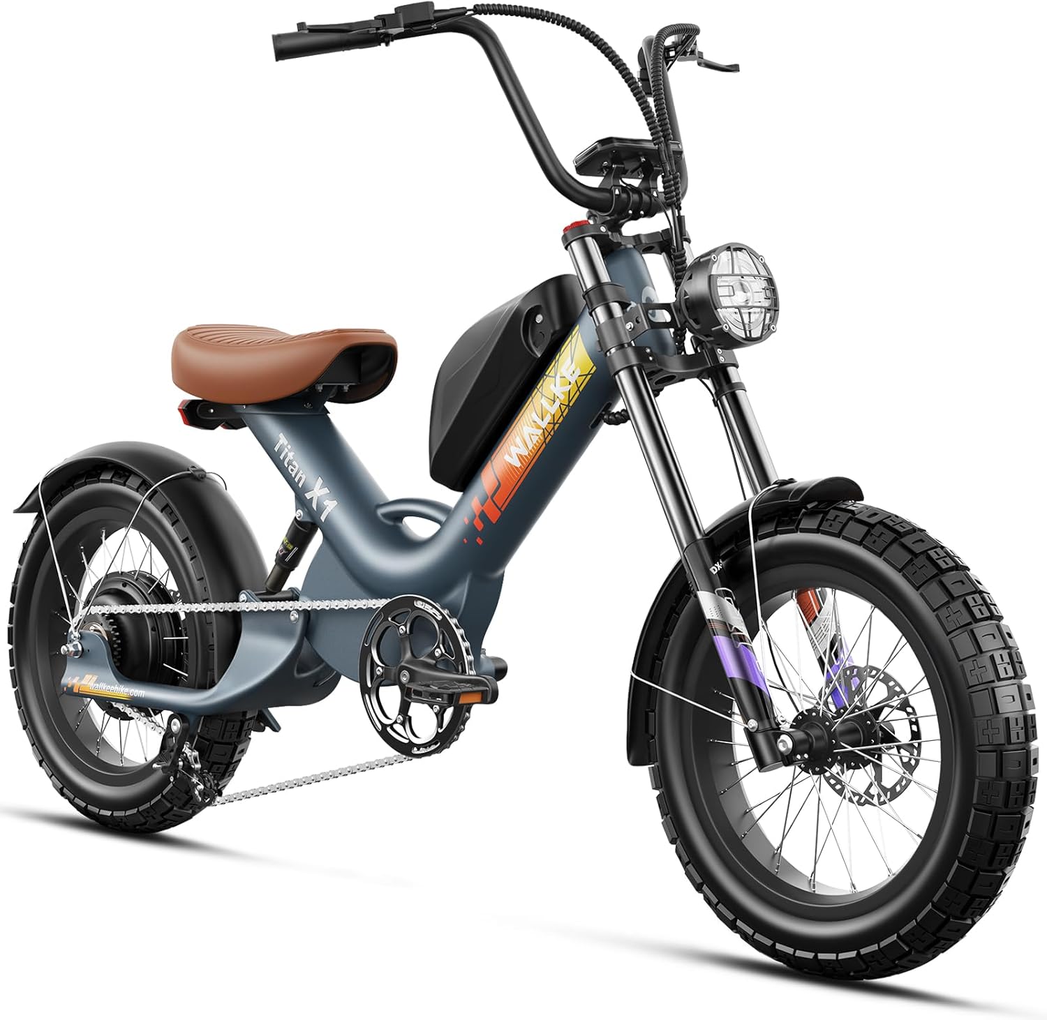 3800W Peak High-Performance Electric Adventure Bike | Carbon Fiber Frame, 20" x 5.0" Fat Tires, 40MPH Full Suspension Cruiser (UL2849 Compliant)