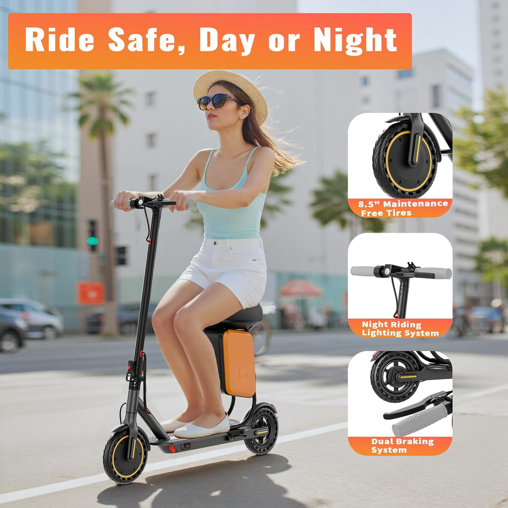 8.5" Folding Electric Scooter for Adults | 19-22 MPH, High-Efficiency Brushless Motor, Up to 22 Miles Range with Smart App Control