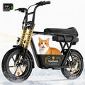 High-Power Seated Electric Scooter with Cargo Basket | 16" x 3.0" Fat Tires