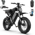 Electric Dirt Bike for Adults - Peak 3000W Electric Bikes, 52V/40Ah, 70-120 Mile(PAS Mode) Ebike, 20 Inch All-Terrain Fat Tire