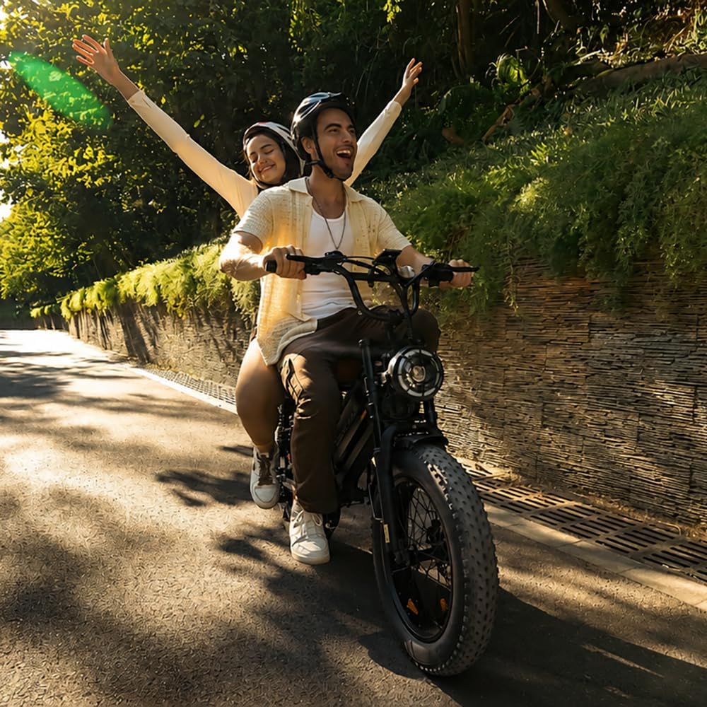 Fat Tire Electric Bike (16" or 20") – 1500W Peak Motor, Full Disc Brakes & 7-Speed Gears