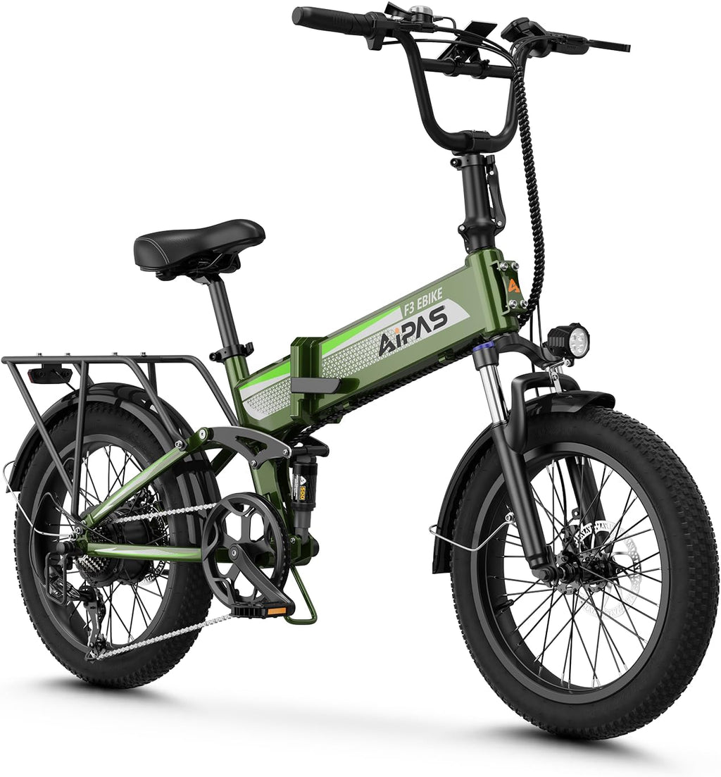 20" Folding Full Suspension Fat Tire Electric Bike