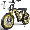 1200W Peak Adult Electric Mountain Dirt Bike | 20" Fat Tire Full-Suspension E-Bike
