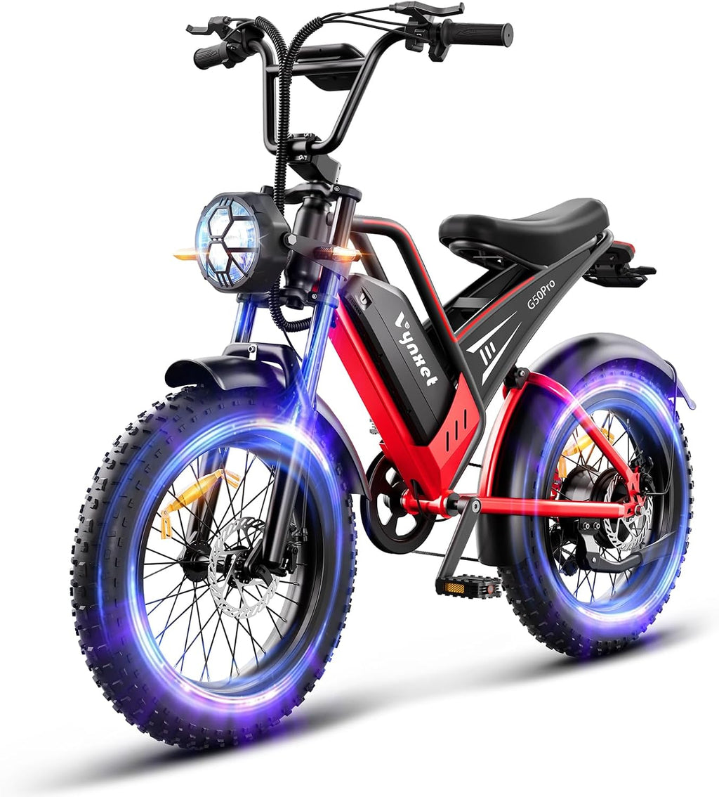 20" All-Terrain Fat Tire Electric Bike – 2000W Peak Performance Moto-Style E-Bike (35 MPH, 75+ Mile Range)