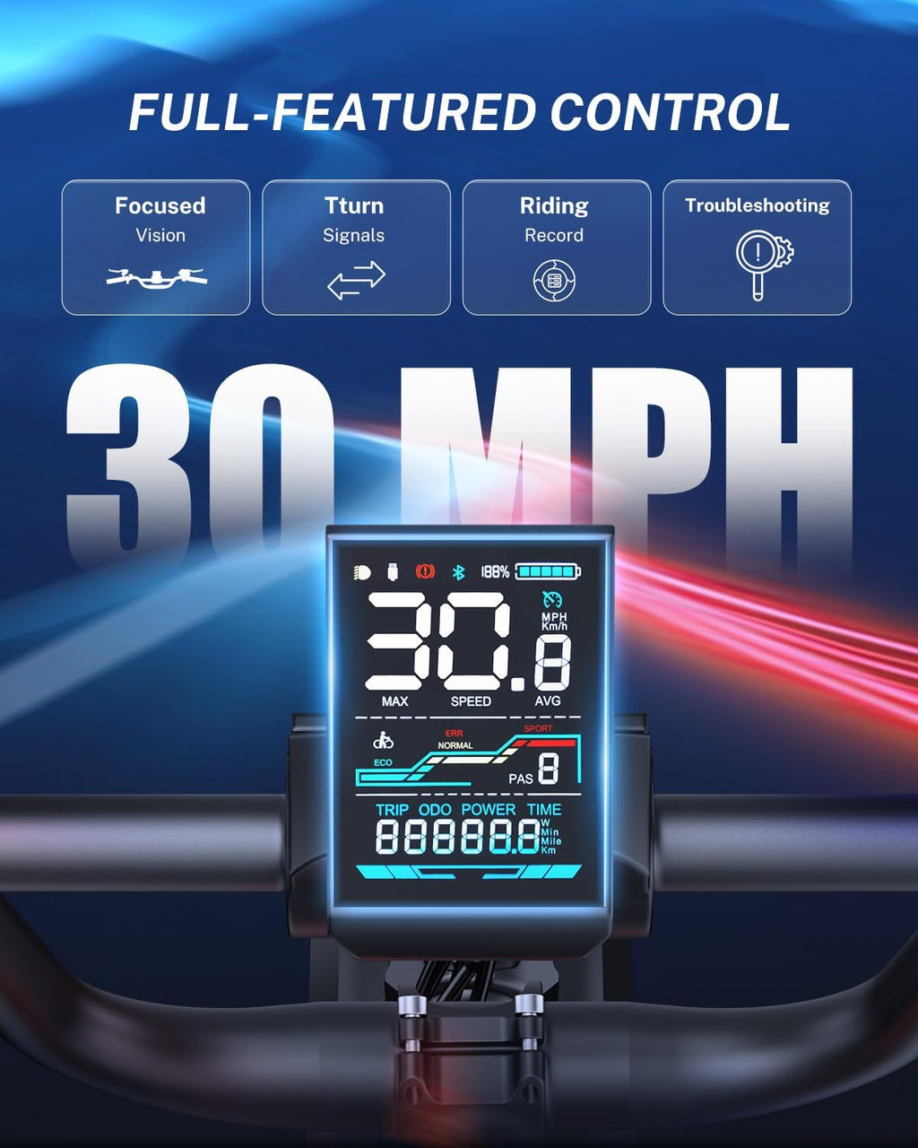 All-Terrain Retro Style Electric Bike for Adults – 2000W-3000W Peak Dual Performance, 38MPH Max Speed, 20" x 4.0" Fat Tire Off-Road E-Motorcycle