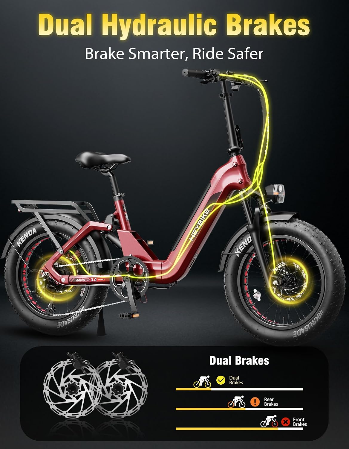 1200W Peak Foldable Fat Tire Electric Bike for Adults – 28 MPH Commuter & Off-Road E-Bike with Hydraulic Brakes