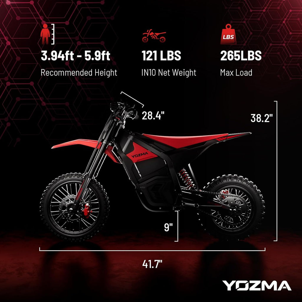 Off-Road Electric Mini Dirt Bike for Teens & Adults – 2600W Peak High-Torque Motor, 1123.2Wh Removable Battery, Dual Hydraulic Brakes, Full Suspension E-Motorcycle