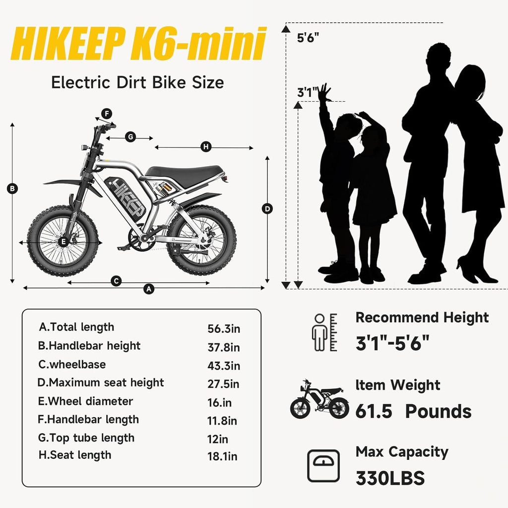 All-Terrain Electric Dirt Bike – 1500W Peak, 25MPH, 16" Fat Tire Off-Road Motorcycle