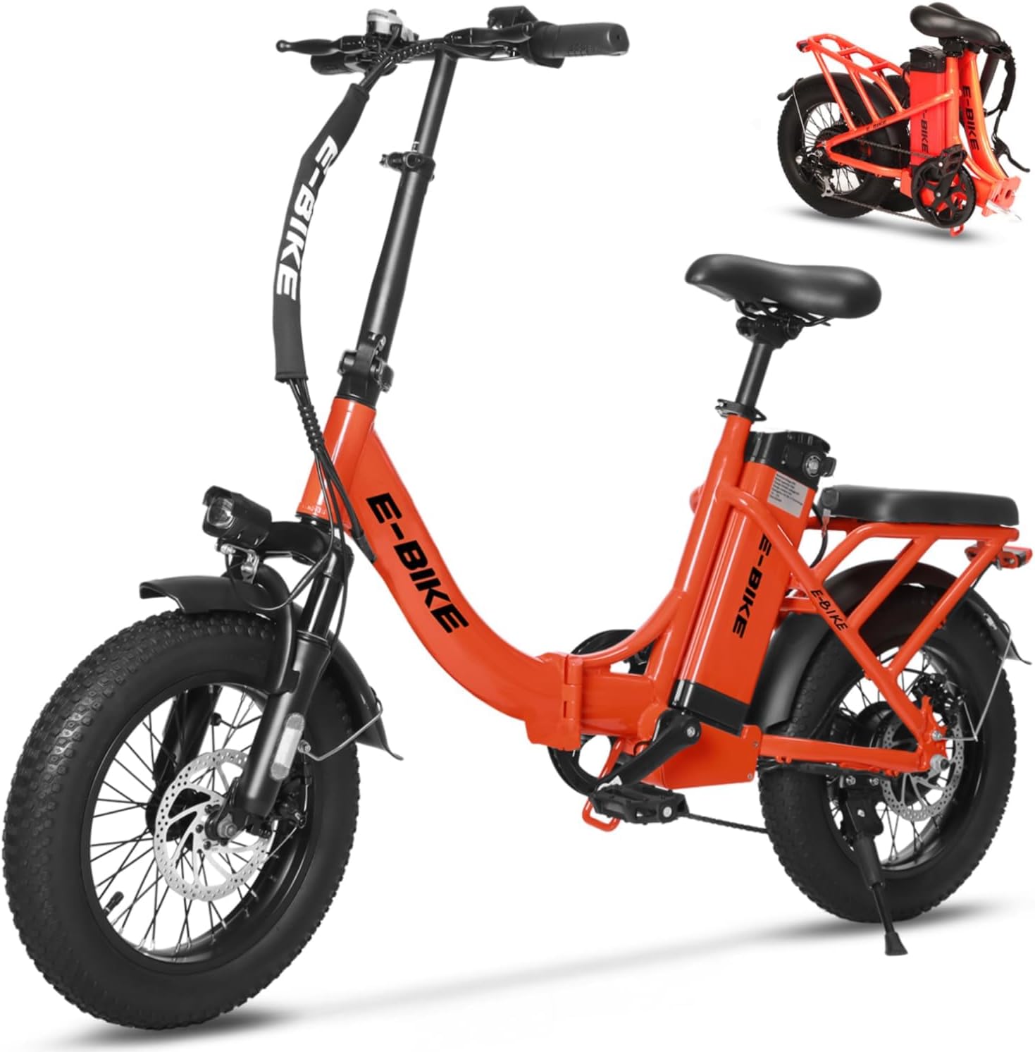 Foldable Fat Tire Electric Bike for Adults | 750W Motor & Removable Battery