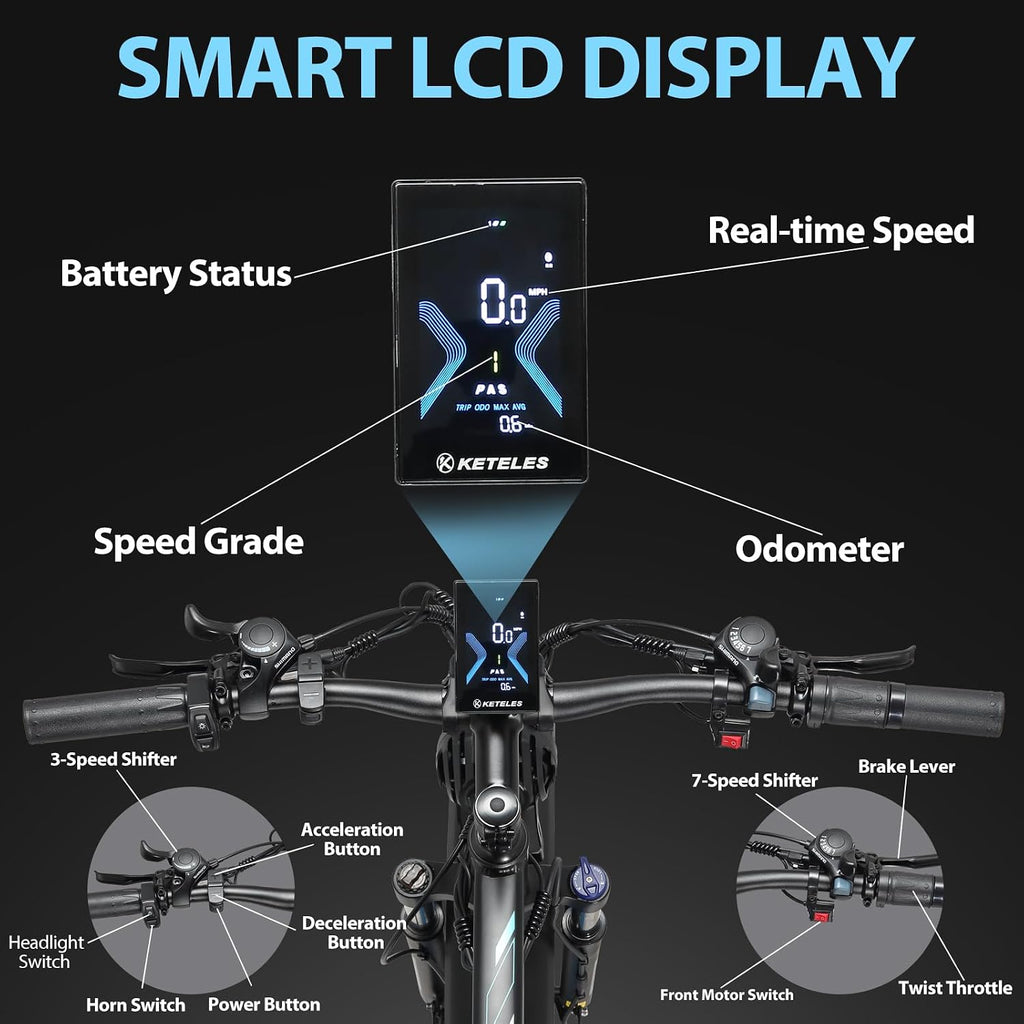 AWD Dual-Motor All-Terrain Electric Bike | Peak 4000W 26” Fat Tire Adult E-Bike