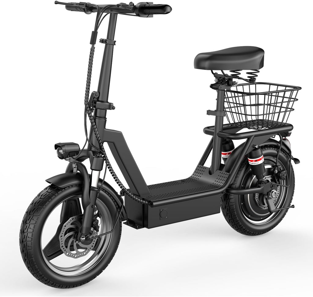Electric Scooter for Adults, 1000W Peak Motor, 35 Miles of Range Scooter with Seat, 25 MPH Top Speed