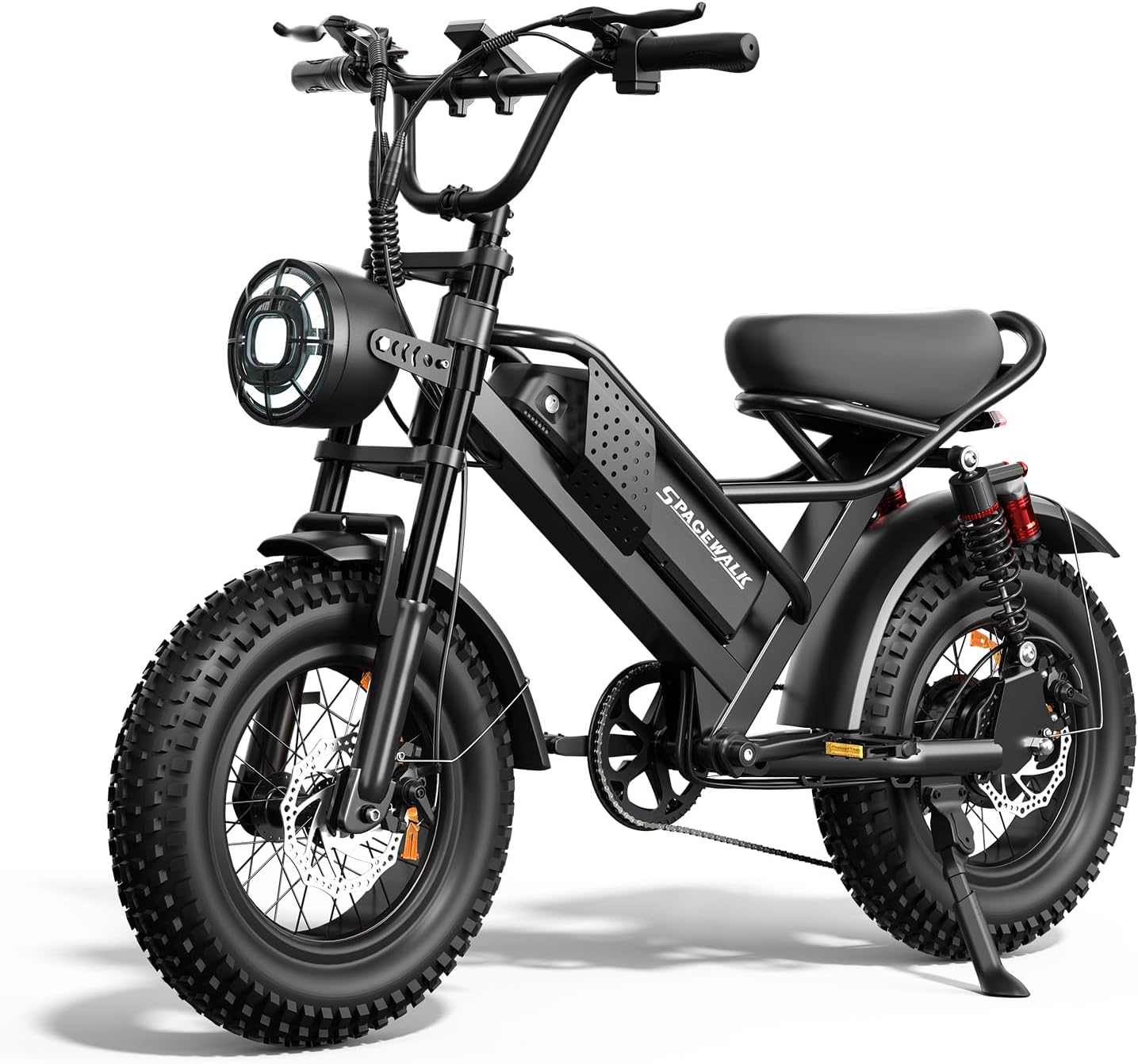 Compact All-Terrain Electric Bike for Teens & Adults – 16"x4" Fat Tires, Peak 1800W High-Torque Motor, 7-Speed, Full Suspension, UL 2849 Safety Certified (Ideal for Riders Under 5'2")