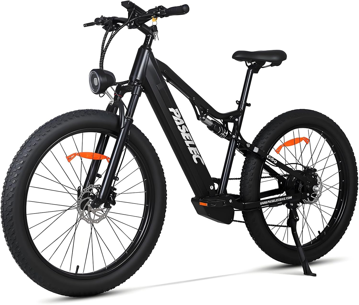 1300W Peak Full Suspension Electric Mountain Bike | 27.5" x 3.0" Fat Tire 15.6Ah E-Bike