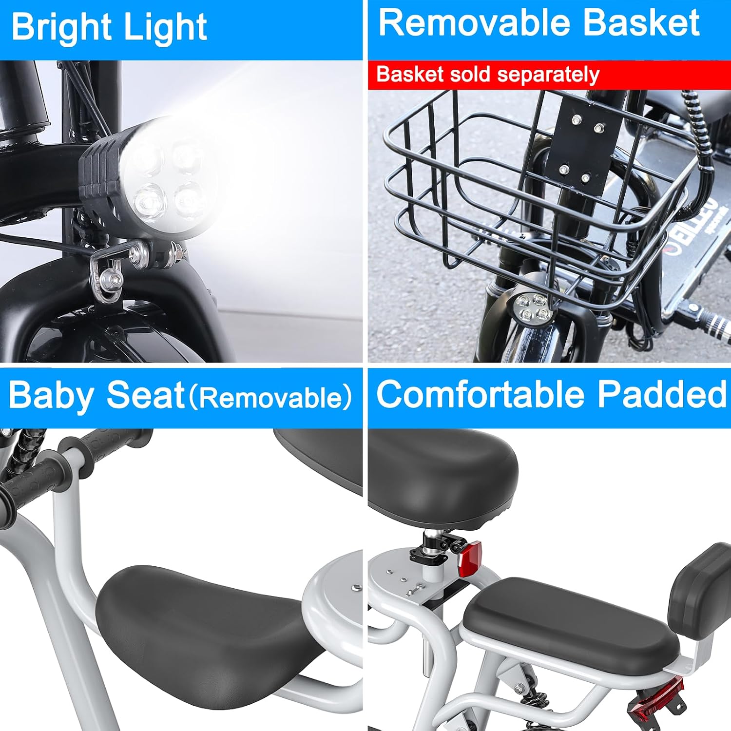 Seated Electric Scooter for Adults | 500W Peak Power Motor, 14" Tires (17.4 MPH & 20-Mile Range)