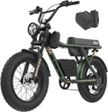 20" Fat Tire All-Terrain Electric Bike for Adults – 750W Motor, 25MPH, UL Certified E-Bike with Removable 48V Battery, Comfort Seat, Basket & Cargo Frame Bag