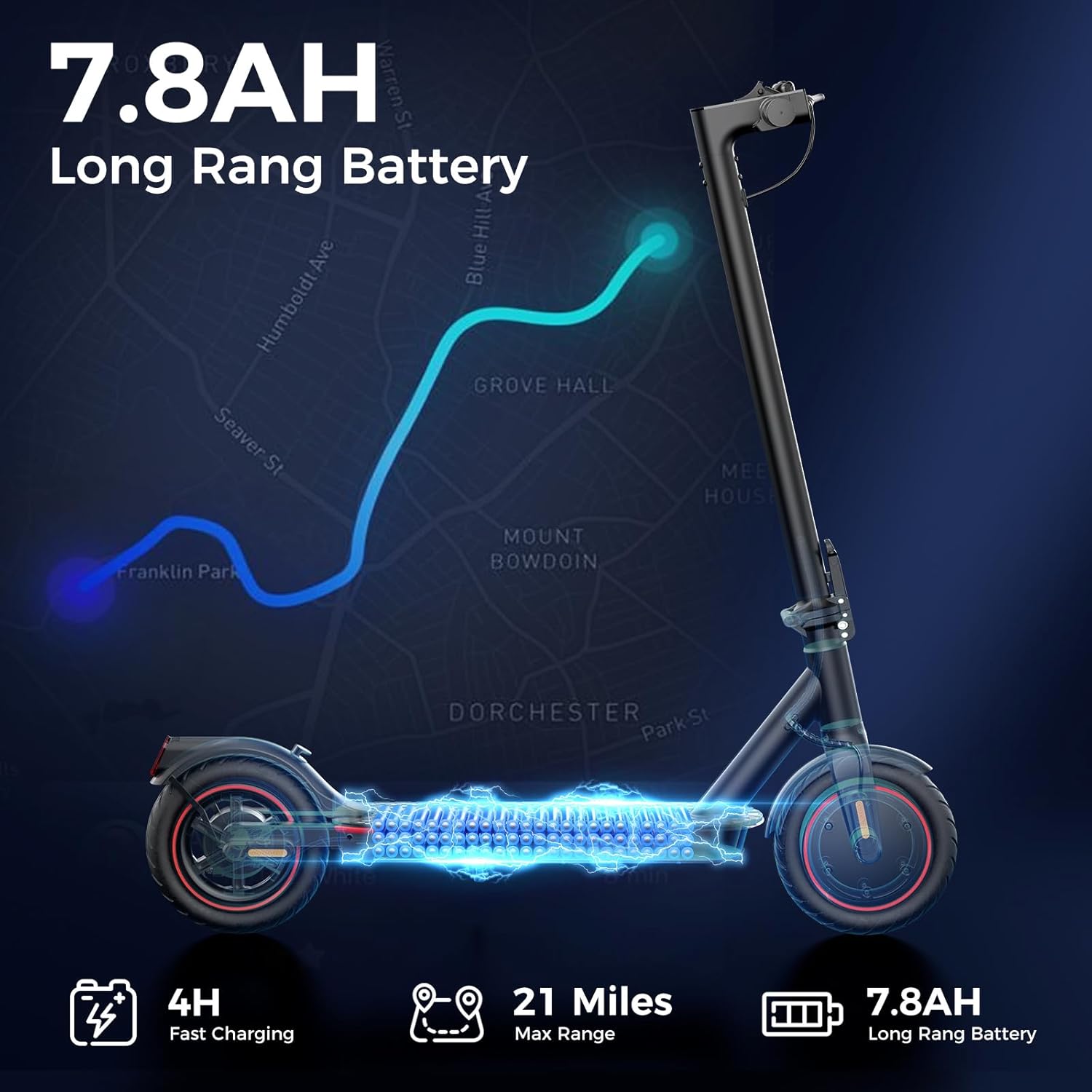 Electric Scooters - Electric Scooter Adults, 1200W/1000W/500W Motor, 28/25/21/18 MPH Top Speed, 10''/8.5'' Tires