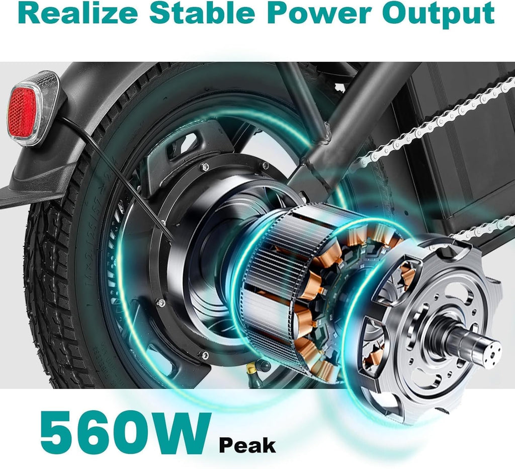 Electric Bike for Adults, 1200W Peak Motor Commuter Ebike, 20-28MPH Speed, 32 Miles