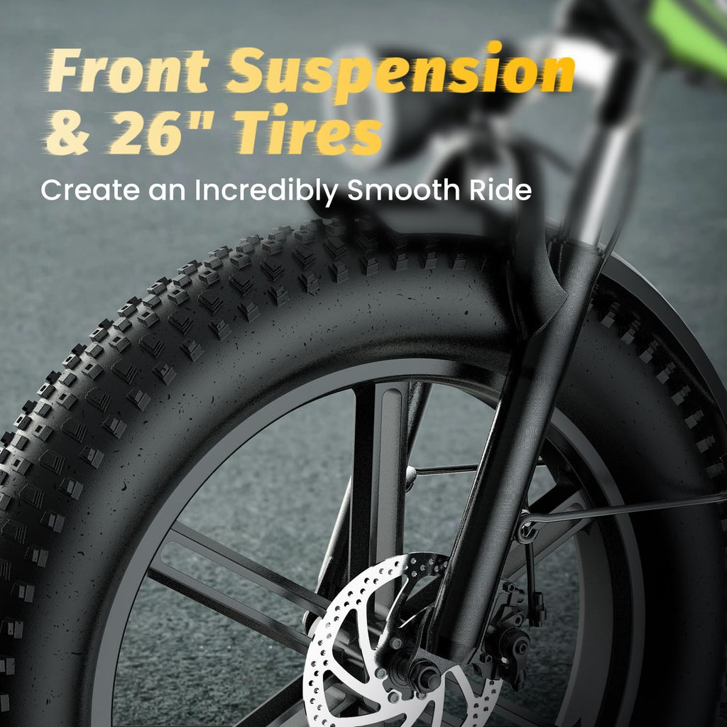 Folding Fat Tire Electric Bike | High-Capacity Removable Battery & Long-Range E-Bike
