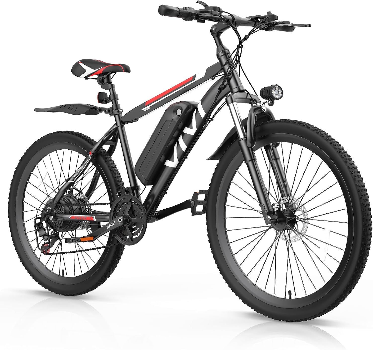 26" Electric Mountain & Commuter Bike – Peak 750W Motor, 20MPH Max Speed, 48V Removable Battery, 21-Speed Trail E-Bike (SGS & UL2849 Certified)