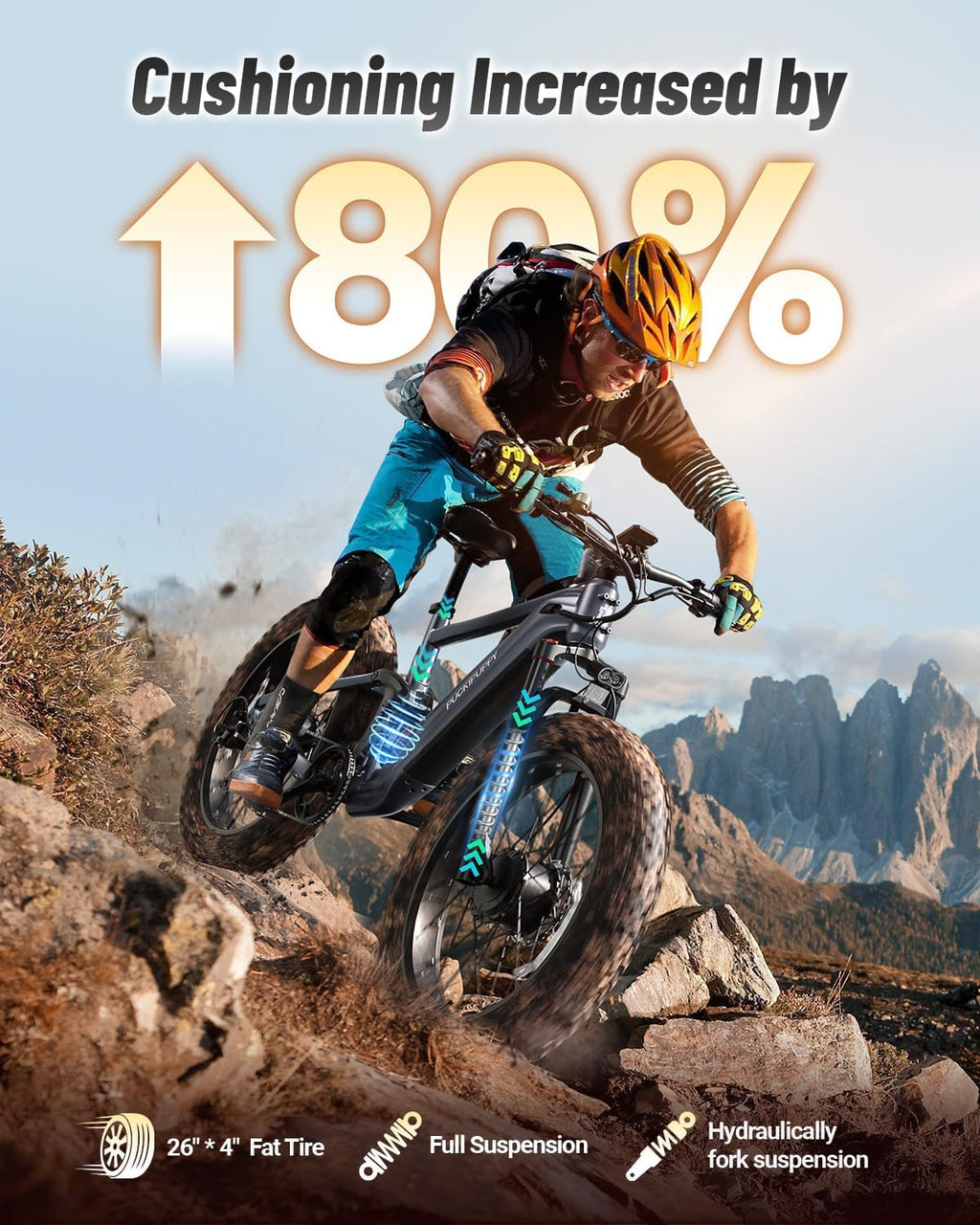 26" Fat Tire Dual Motor Electric Bike | Torque Sensor & Full Suspension