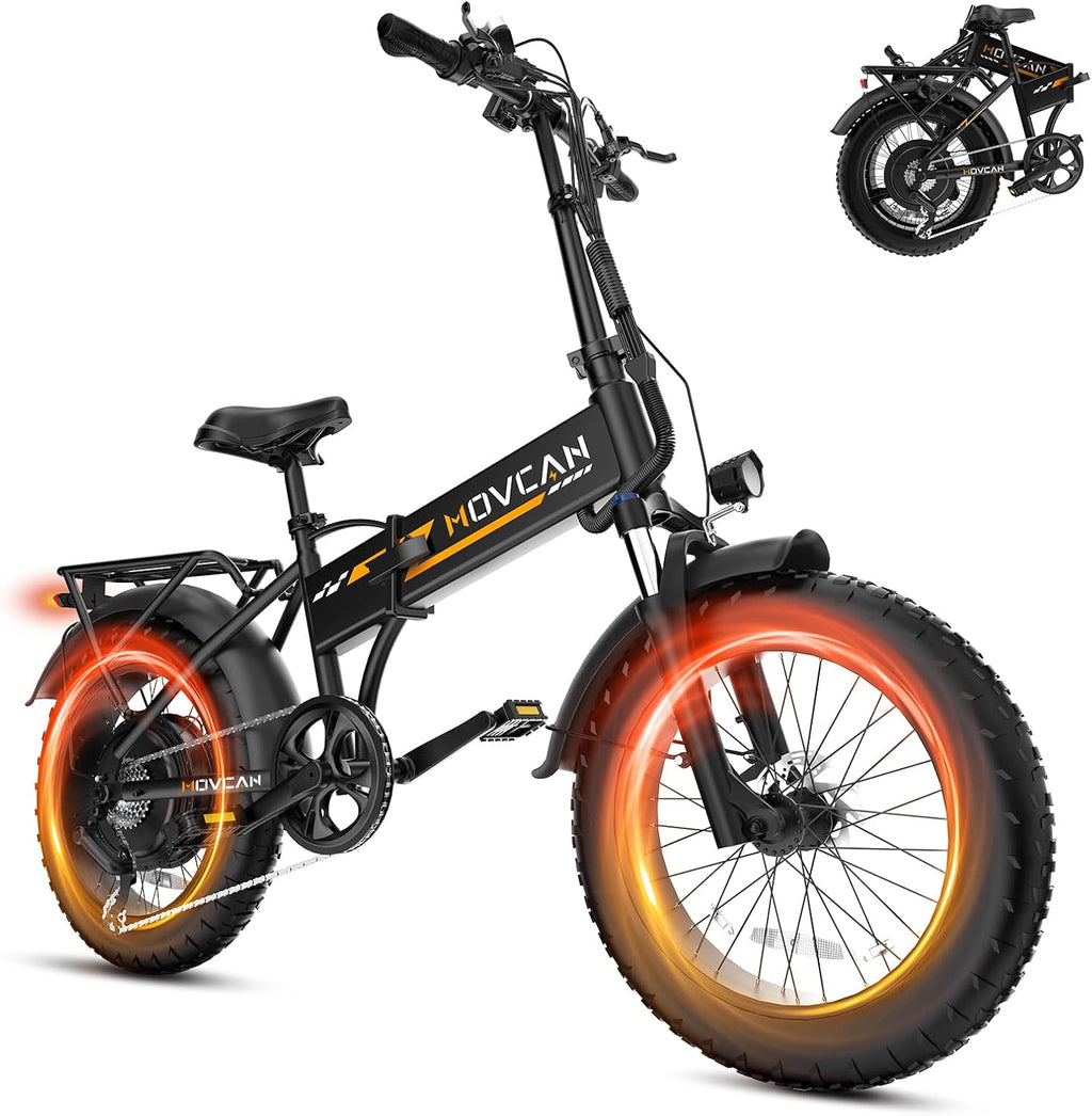 High-Performance Folding Electric Dirt Bike – 1500W Peak Foldable E-Bike with 52V 15.6Ah Removable Battery, 20" Fat Tires, Dual Hydraulic Brakes & 7-Speed Gear System